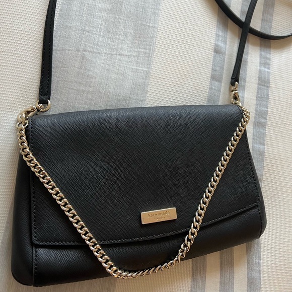 Kate Spade Black Shoulder Bag with Gold Chain - Picture 1 of 3
